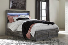 Load image into Gallery viewer, Baystorm - Gray - King Panel Bed with 2 Storage Drawers
