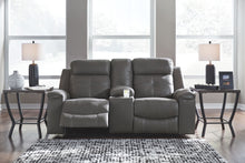 Load image into Gallery viewer, Jesolo - Dark Gray - DBL Rec Loveseat w/Console