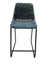 Load image into Gallery viewer, Blue Canvas - Rinconia Counter Height Stools With Footrest Blue And Matte Black (Set of 2)