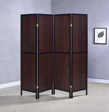 Load image into Gallery viewer, 4-panel Folding Screen Tobacco And Cappuccino