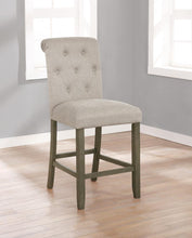 Load image into Gallery viewer, Beige - Tufted Back Counter Height Stools Beige And Rustic Brown (Set of 2)