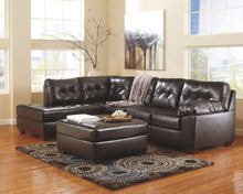 Load image into Gallery viewer, Alliston - Chocolate - 3 Pc. - Left Arm Facing Sofa, Right Arm Facing Corner Chaise Sectional, Ottoman
