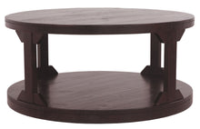 Load image into Gallery viewer, Rogness - Rustic Brown - Round Cocktail Table