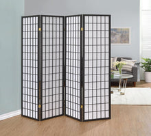 Load image into Gallery viewer, White - 4-panel Folding Screen Dark Grey And White