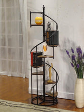 Load image into Gallery viewer, 8-shelf Staircase Bookcase Rustic Brown And Black