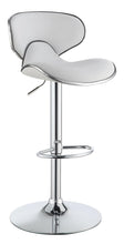 Load image into Gallery viewer, White - Upholstered Adjustable Height Bar Stools White And Chrome (Set of 2)