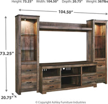 Load image into Gallery viewer, Trinell - Brown - 4 Pc. - Entertainment Center - 63" TV Stand
