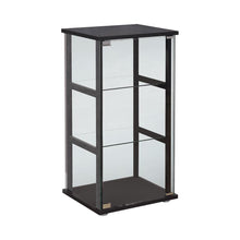 Load image into Gallery viewer, 3-shelf Glass Curio Cabinet Black And Clear