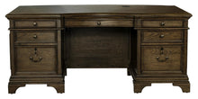 Load image into Gallery viewer, Hartshill Collection - Hartshill Executive Desk With File Cabinets Burnished Oak