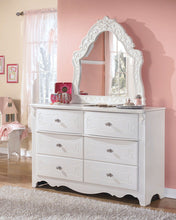 Load image into Gallery viewer, Exquisite - White - 4 Pc. - Dresser, French Style Mirror, Twin Poster Bed
