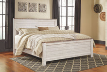Load image into Gallery viewer, Willowton - Whitewash - King Panel Bed