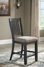 Load image into Gallery viewer, Tyler Creek - Black/Gray - 7 Pc. - Rectangular Dining Room Counter Table, 6 Upholstered Barstools