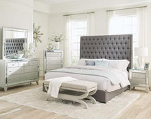Load image into Gallery viewer, Camille 5-piece California King Bedroom Set Grey And Metallic Mercury