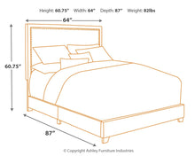 Load image into Gallery viewer, Dolante - Brown - Queen Upholstered Bed