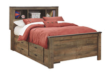 Load image into Gallery viewer, Trinell - Brown - Twin Bookcase Bed with 2 Storage Drawers