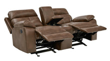 Load image into Gallery viewer, Damiano Motion Collection - Tri-tone Brown - Damiano Button Tufted Glider Loveseat Tri-tone Brown