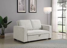 Load image into Gallery viewer, Off White - Helene Upholstered Sleeper Sofa Bed Beige