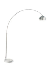 Load image into Gallery viewer, Arched Floor Lamp Brushed Steel And Chrome