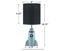 Load image into Gallery viewer, Cale - Gray/Black - Ceramic Table Lamp (1/CN)