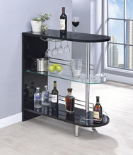 Load image into Gallery viewer, Bar Units: Contemporary - 3-tier Bar Table Glossy Black And Clear