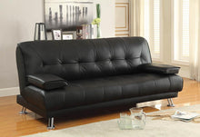 Load image into Gallery viewer, Living Room : Sofa Beds - Black - Pierre Tufted Upholstered Sofa Bed Black