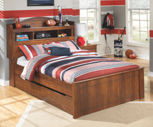 Load image into Gallery viewer, Barchan - Medium Brown - Twin Bookcase Headboard