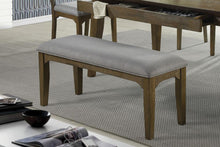 Load image into Gallery viewer, Rayleene Collection - Grey - Rayleene Upholstered Bench Grey And Medium Brown