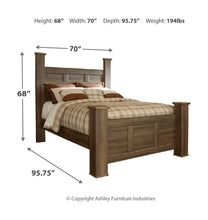 Load image into Gallery viewer, Juararo - Dark Brown - 7 Pc. - Dresser, Mirror, Queen Poster Bed, 2 Nightstands