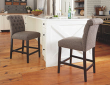 Load image into Gallery viewer, Tripton - Graphite - Upholstered Barstool (2/CN)