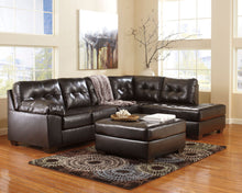 Load image into Gallery viewer, Alliston - Chocolate - 3 Pc. - Left Arm Facing Sofa, Right Arm Facing Corner Chaise Sectional, Ottoman