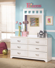 Load image into Gallery viewer, Lulu - White - 3 Pc. - Dresser, Mirror, Twin Panel Headboard
