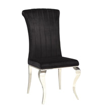 Load image into Gallery viewer, Everyday Dining: Side Chair - Black - Carone Upholstered Side Chairs Black And Chrome (Set of 4)