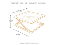 Load image into Gallery viewer, Coylin - Brushed Nickel Finish - Square Cocktail Table