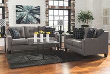 Load image into Gallery viewer, Brindon - Charcoal - 3 Pc. - Sofa, Loveseat, Airdon Table Set