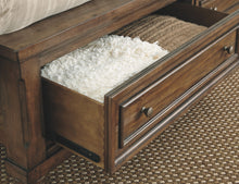 Load image into Gallery viewer, Flynnter - Medium Brown - King Sleigh Bed with 2 Storage Drawers