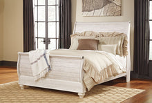 Load image into Gallery viewer, Willowton - Whitewash - 6 Pc. - Dresser, Mirror, Chest, Queen Sleigh Bed