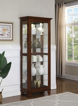 Load image into Gallery viewer, 5-shelf Curio Cabinet Chestnut And Clear