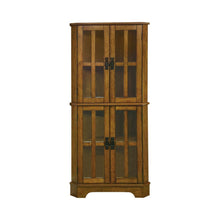 Load image into Gallery viewer, 4-shelf Corner Curio Cabinet Golden Brown
