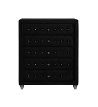 Load image into Gallery viewer, Deanna Bedroom Collection - Black - Deanna 5-drawer Rectangular Chest Black