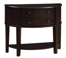 Load image into Gallery viewer, 2-drawer Demilune Shape Console Table Cappuccino