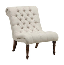 Load image into Gallery viewer, Accents : Chairs - Oatmeal - Armless Tufted Back Accent Chair Oatmeal