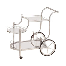 Load image into Gallery viewer, Rec Room: Serving Carts - 3-tier Serving Cart Chrome And Clear