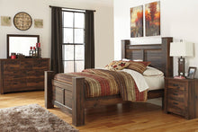Load image into Gallery viewer, Quinden - Dark Brown - 6 Pc. - Dresser, Mirror, Queen Poster Bed