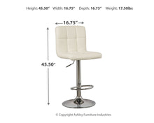 Load image into Gallery viewer, Bellatier - Bone - Tall UPH Swivel Barstool(2/CN)
