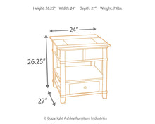 Load image into Gallery viewer, Gately - Medium Brown - Rectangular End Table