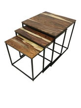 Load image into Gallery viewer, 3-piece Square Nesting Tables Natural And Black