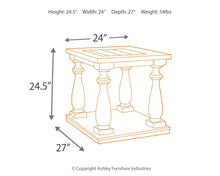Load image into Gallery viewer, Mallacar - Black - Rectangular End Table