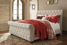 Load image into Gallery viewer, Willenburg - Linen - King Upholstered Bed