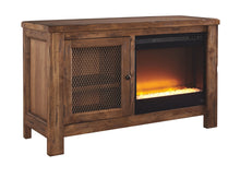Load image into Gallery viewer, Entertainment Accessories - Black - Fireplace Insert Glass/Stone