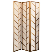 Load image into Gallery viewer, Foldable 3-panel Screen Walnut And Linen